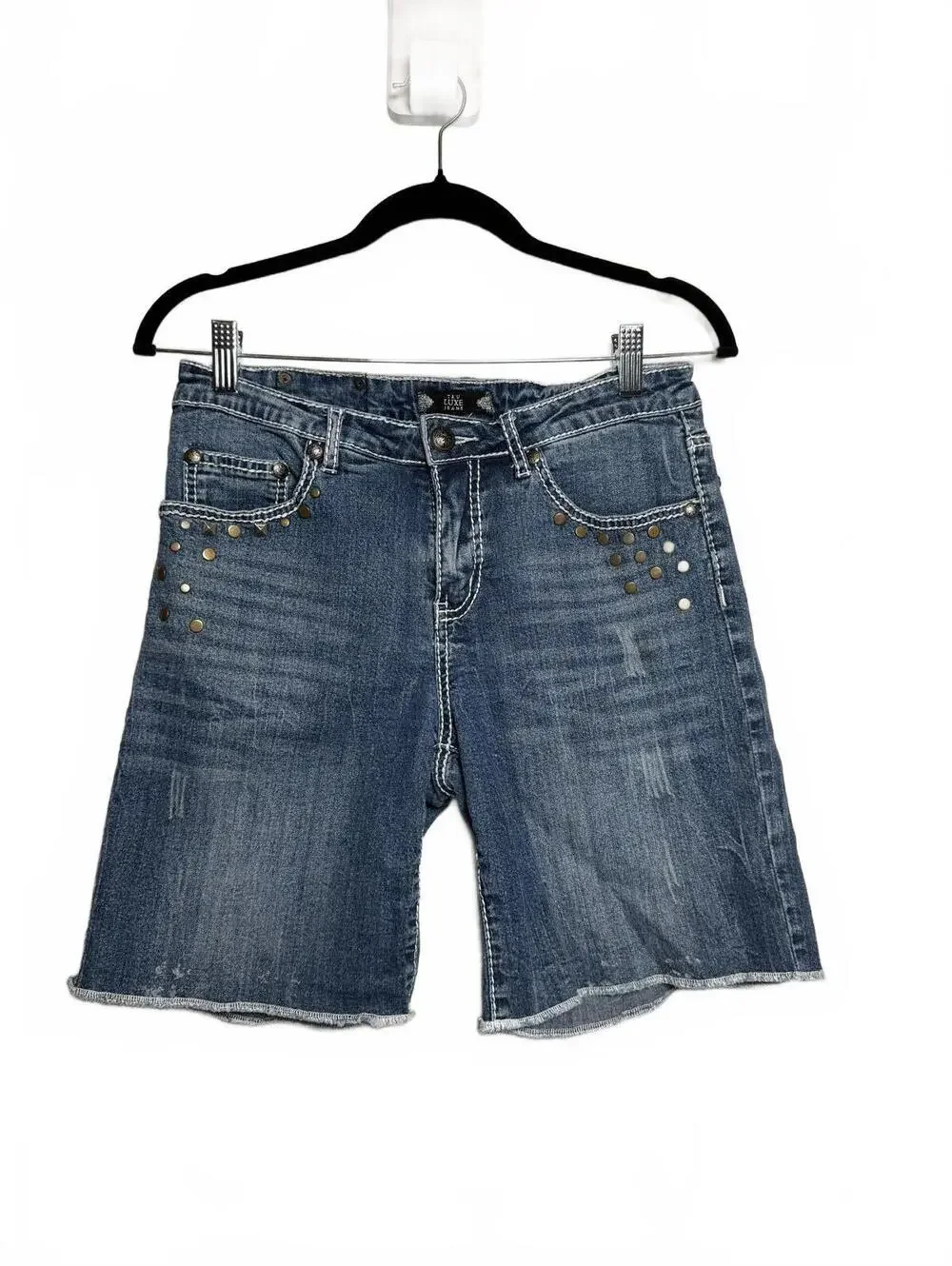 Y2K‎ Rhinetsone Studded Denim Shorts